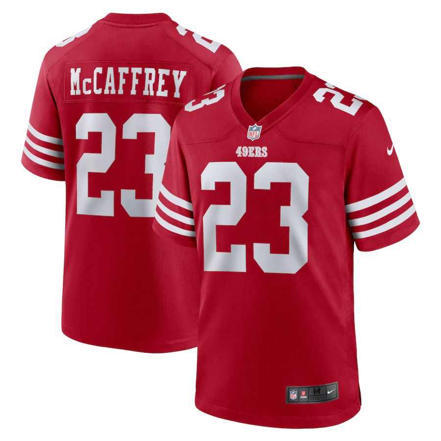 Men San Francisco 49ers #23 Christian McCaffrey Nike Scarlet Game Player NFL Jersey
